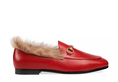 gucci jordaan loafer red